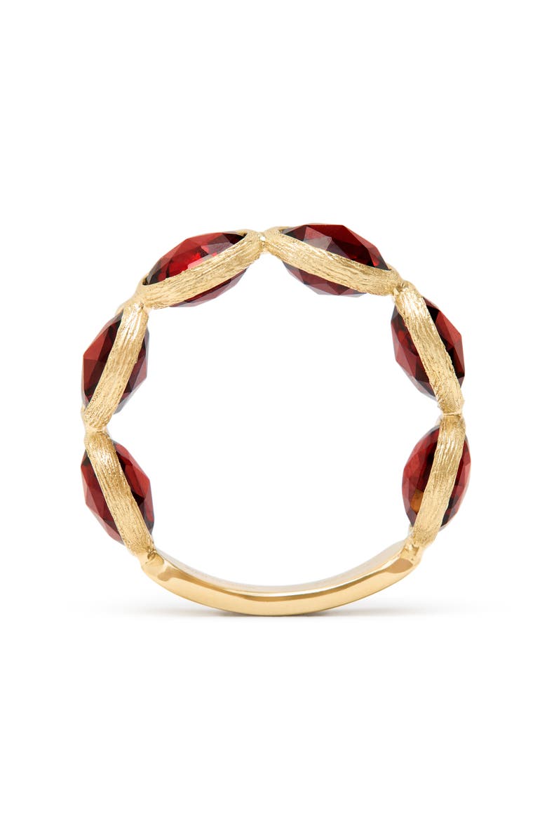 Jaipur Color Garnet Band Ring, Alternate, color, GOLD