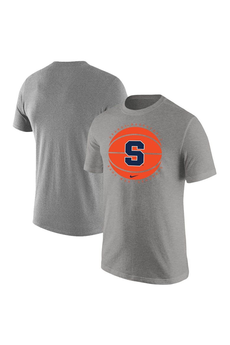 Men's Nike Heather Gray Syracuse Orange Basketball Logo T-Shirt, Main, color, Gray