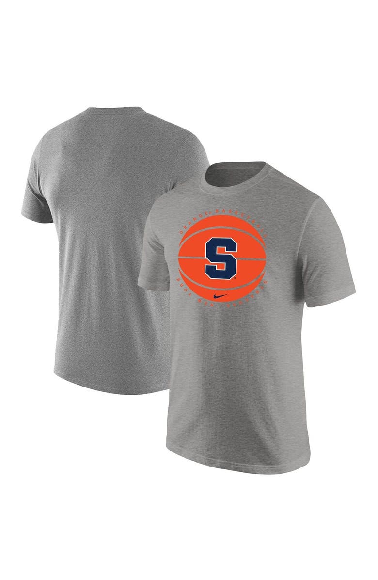 Nike Men's Nike Heather Gray Syracuse Orange Basketball Logo T-Shirt, Main, color, 