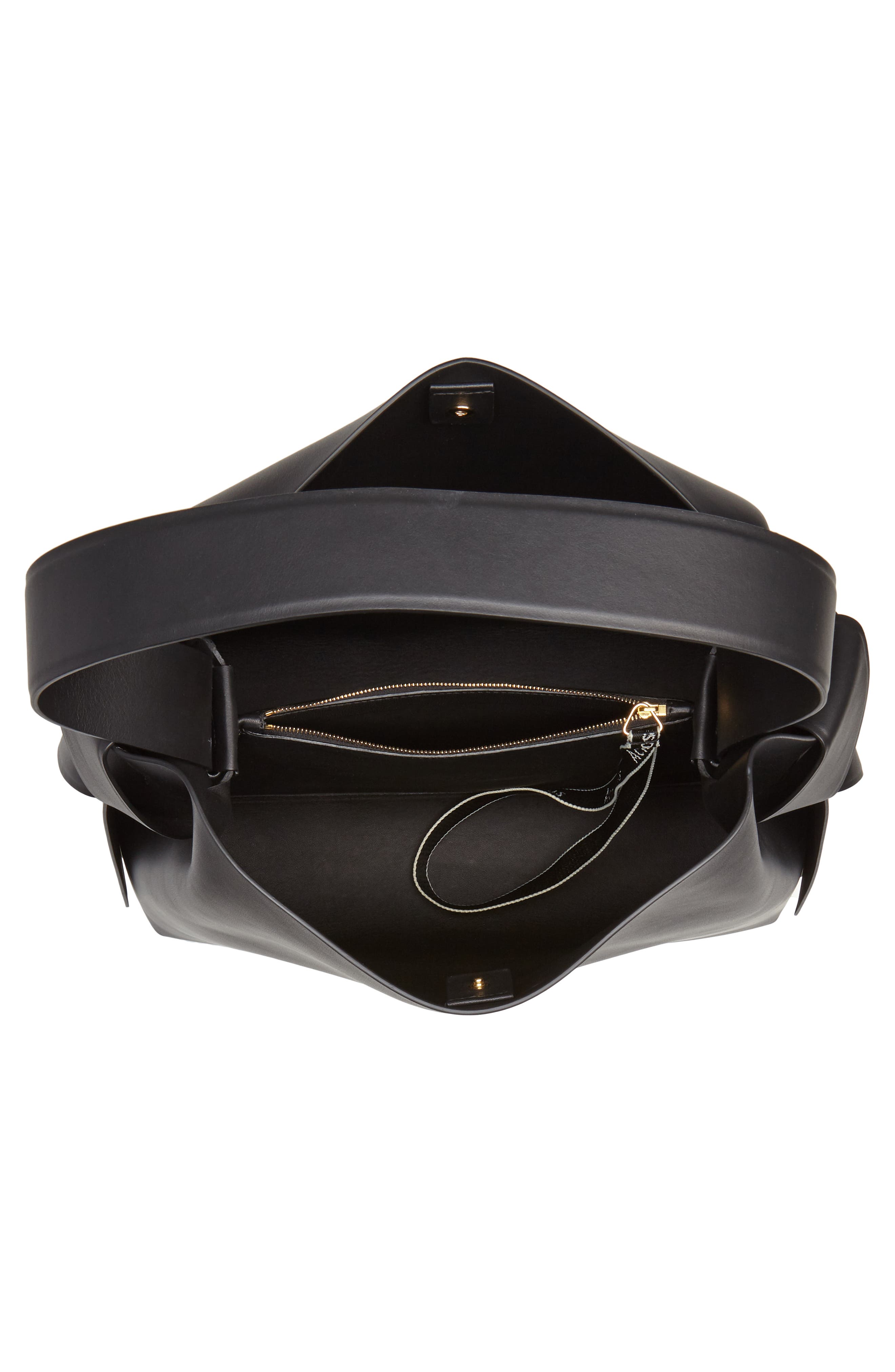Musubi Leather Maxi Bag, Alternate, color, BLACKDNU