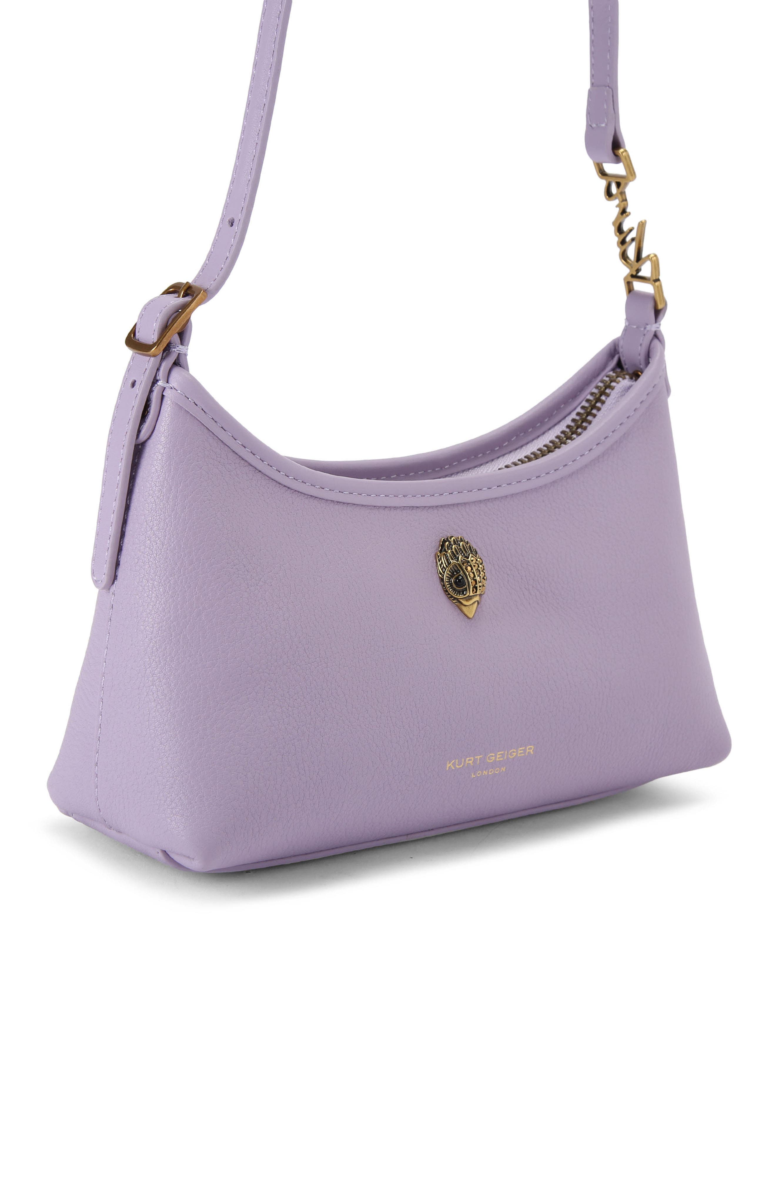 Kurt Geiger London Kurt Sling Leather Shoulder Bag, Alternate, color, Lilac