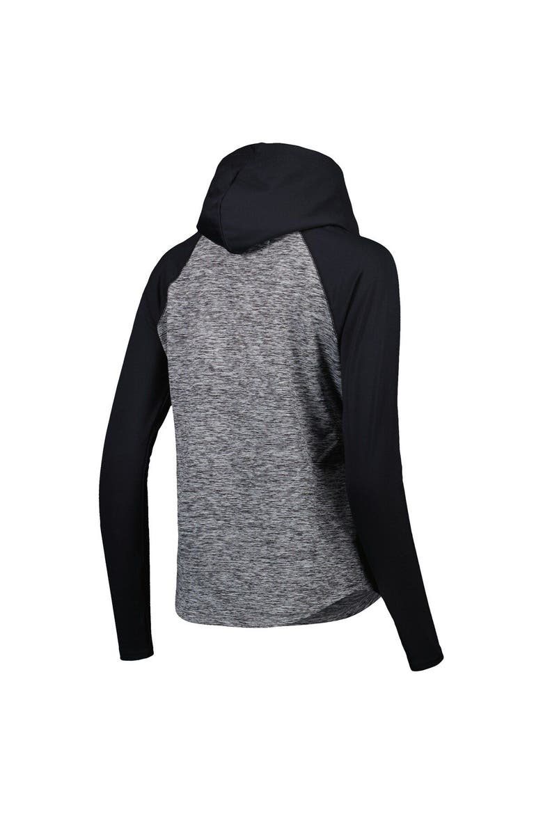 Women's G-III 4Her by Carl Banks Heathered Gray/Black Washington Commanders Championship Ring Raglan Pullover Hoodie, Alternate, color, Heather Gray