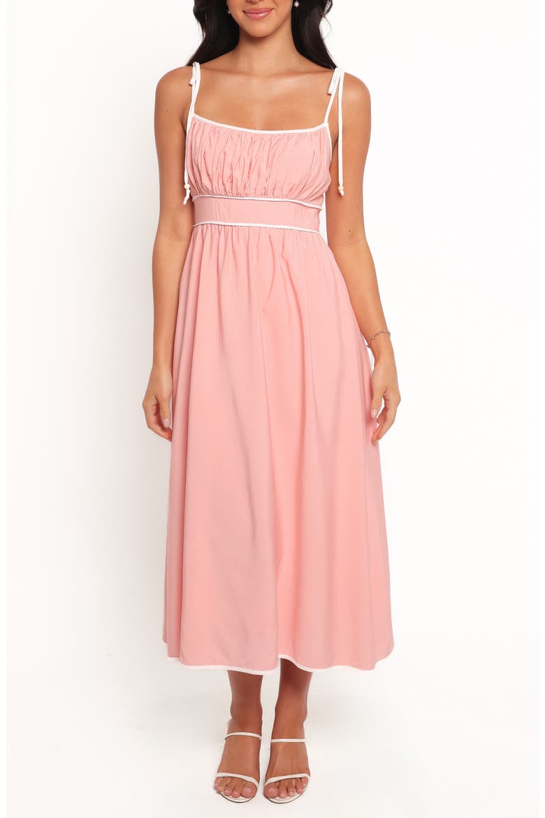 Tie Strap Maxi Dress, Main, color, PINK
