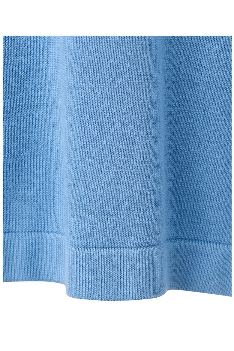 Oversize Elbow Sleeve Cotton Sweater, Alternate, color, BLUE
