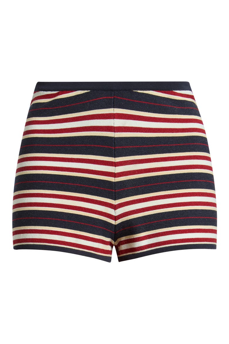 Playa Striped Cotton Blend Knit Shorts, Alternate, color, CILA STRIPE NAVY