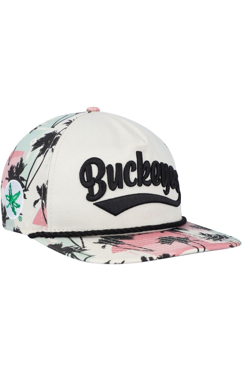 New Era Men's New Era Cream Ohio State Buckeyes High Tide Golfer Snapback Hat, Main, color, 