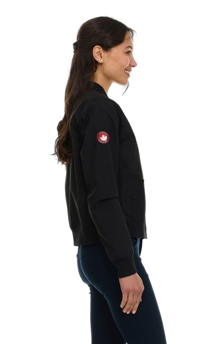 CANADA WEATHER GEAR Women's Bomber Flight Jacket Lightweight Zip-Up Windbreaker, Alternate, color,