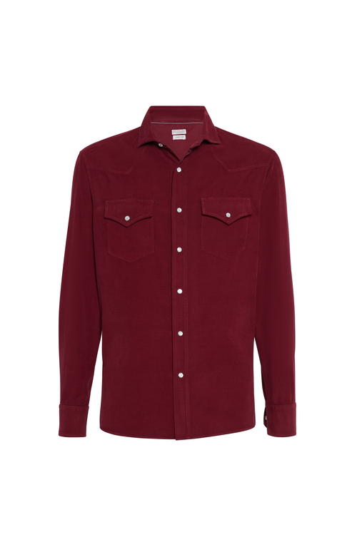 Brunello Cucinelli Easy Fit Shirt In Red