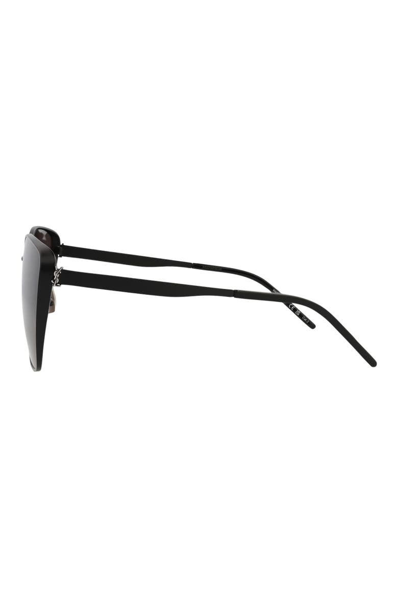 62mm Cat Eye Sunglasses, Alternate, color, BLACK BLACK BLACK