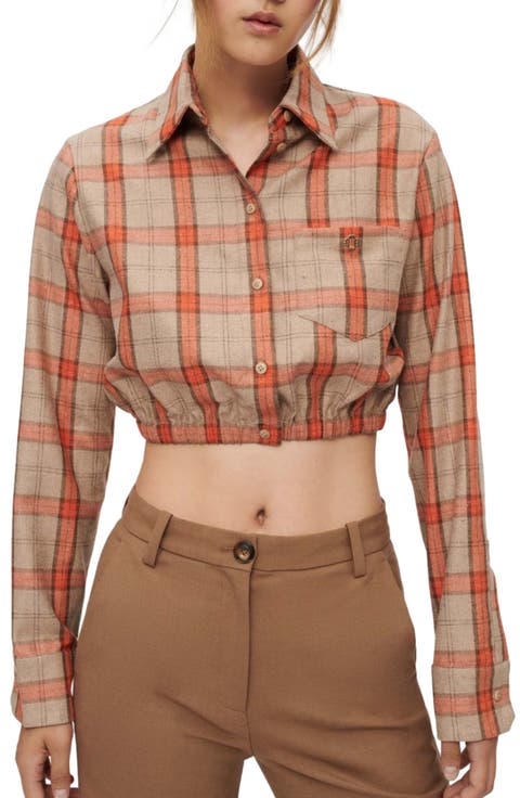 Cavellino Button Front Crop Top