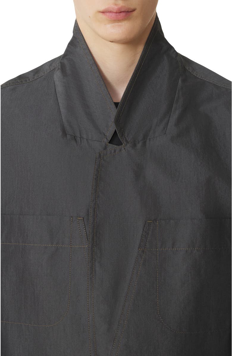 Lanvin Black Loose-Fit Chambray Jacket, Alternate, color, Gray, Black