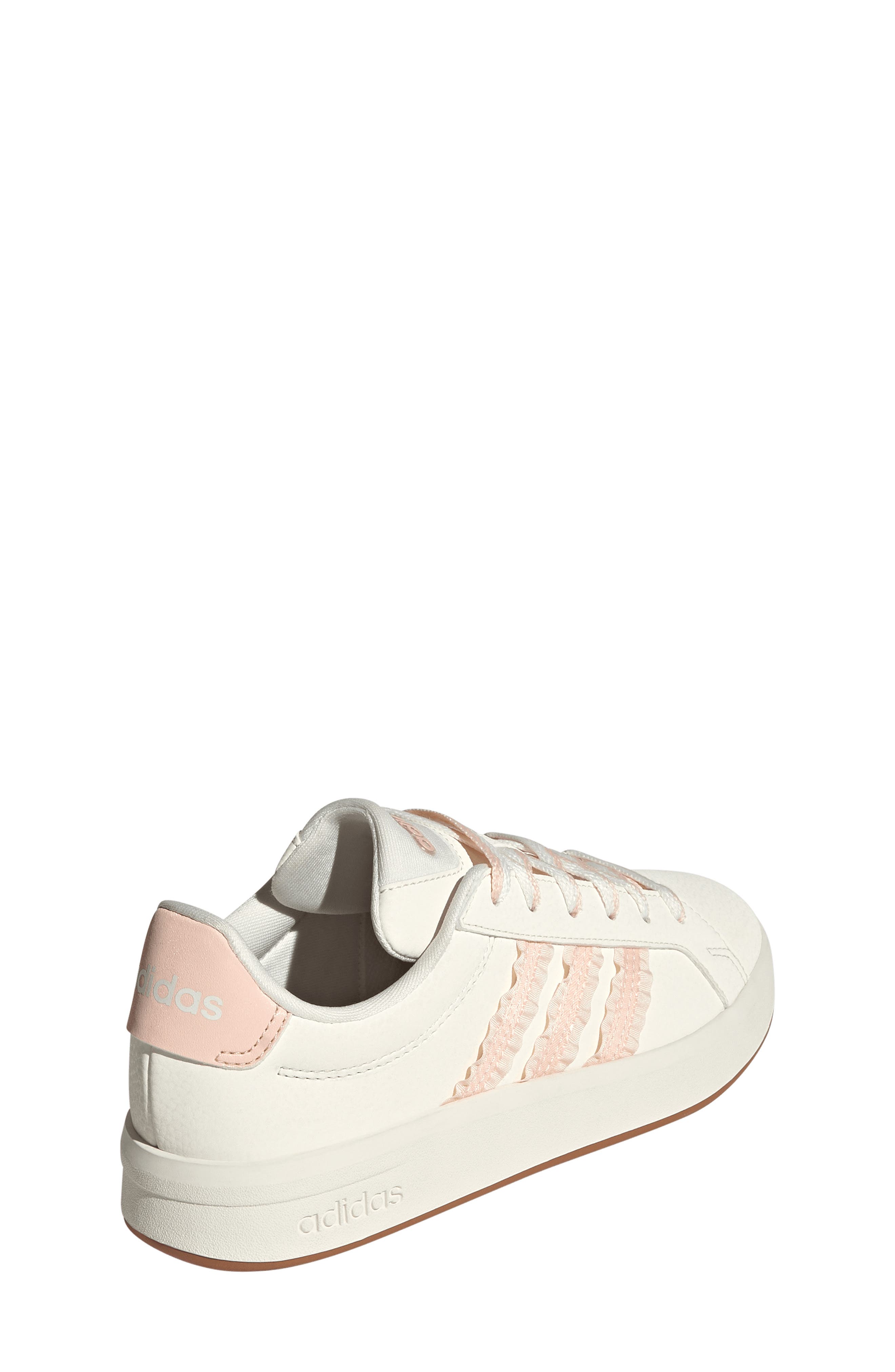 adidas Kids' Grand Court 3.0 Sneaker, Alternate, color, Core White/ Blush Pink/ Gum 3
