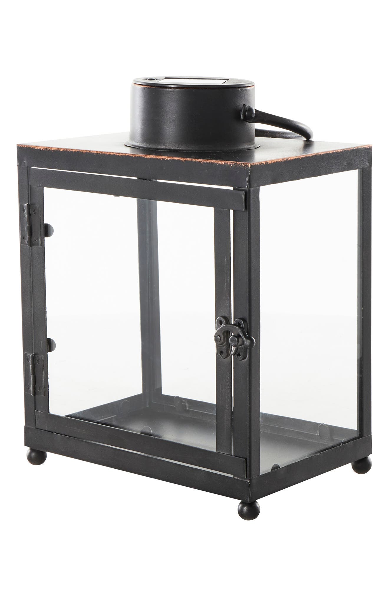 GINGER BIRCH STUDIO Black Metal Candle Lantern