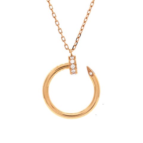 Juste un Clou Pendant Necklace 18K Rose Gold with Diamonds