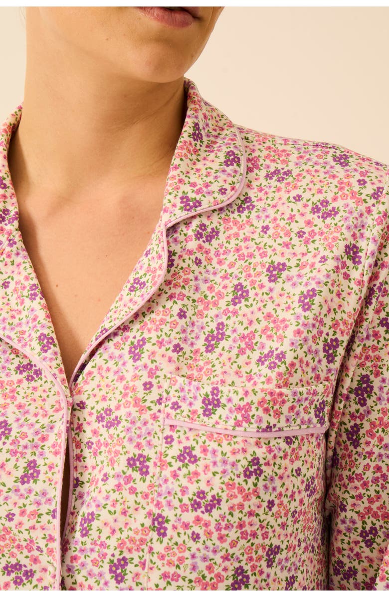 Stripe & Stare Long Pyjama Set, Alternate, color, Lavender Haze Floral