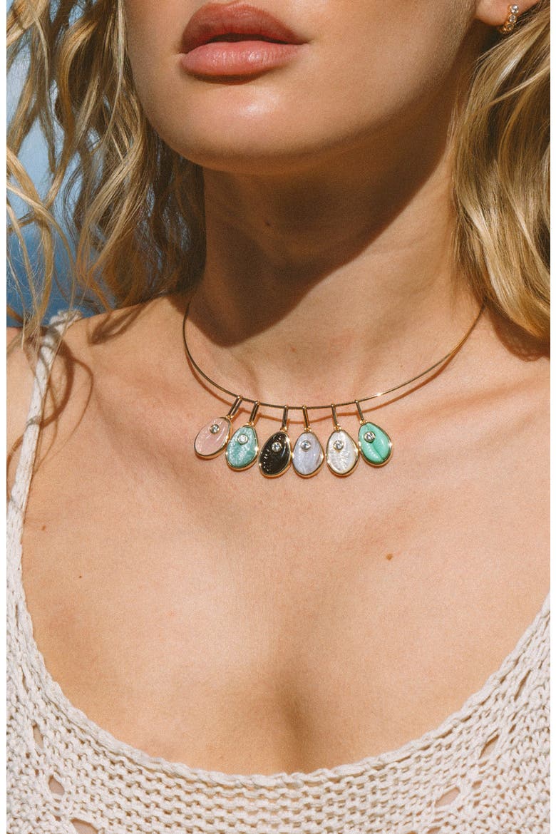 Cowrie Charm, Alternate, color, AMAZONITE