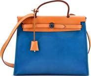 Pre-Owned Hermes Herbag Zip Leather and Toile 31