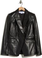 Veronica Beard Miller Leather Dickey Jacket