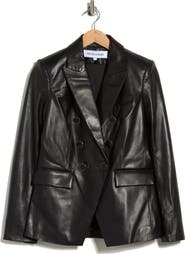 Veronica Beard Miller Leather Dickey Jacket