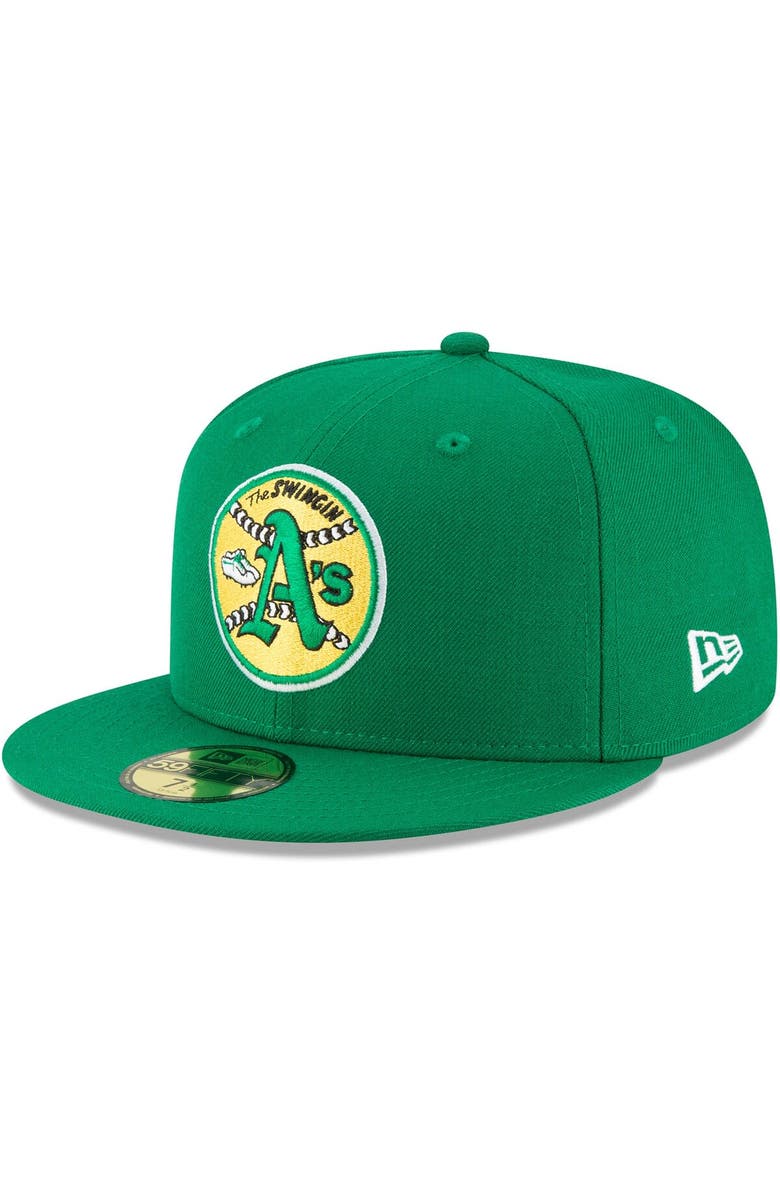 New Era Men's New Era Green Oakland Athletics Cooperstown Collection Wool 59FIFTY Fitted Hat, Alternate, color, Green