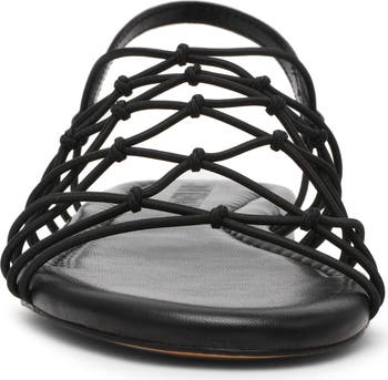 Steve Madden ストラッピー フラット サンダル Libra LIBRA Natural Rhinestones Women's Strappy Flat Sandal