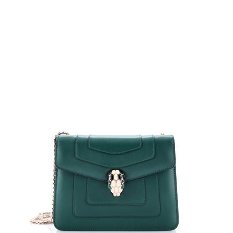 Serpenti Forever Square Shoulder Bag Leather Small