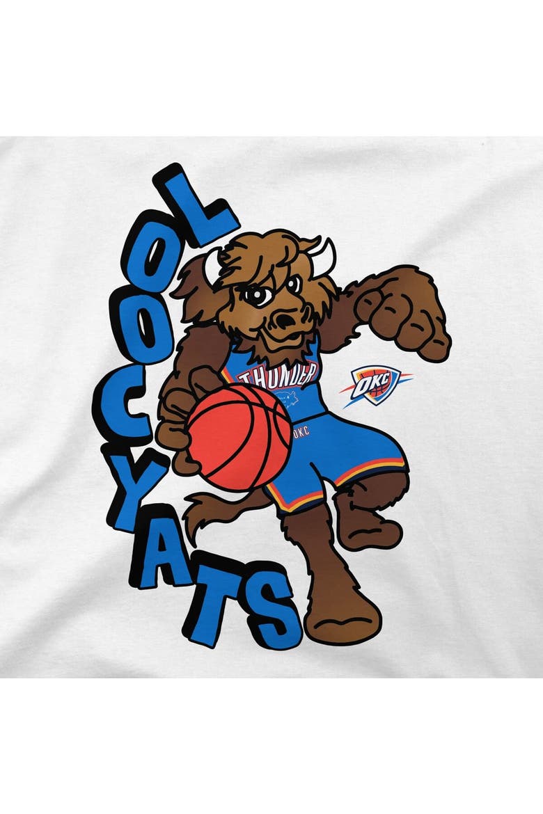 Men's Stadium Essentials White Oklahoma City Thunder NBA x Staycool Mascot Oversized T-Shirt, Alternate, color, White