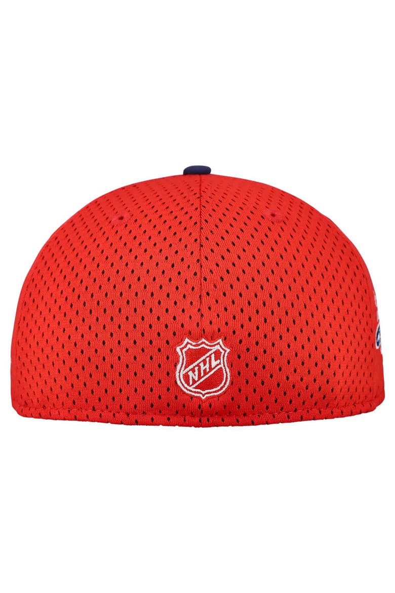 Men's New Era Red/Navy Washington Capitals Mesh Crown Two-Tone 59FIFTY Fitted Hat, Alternate, color, Red
