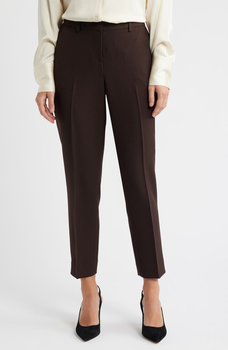 Tahari ASL Slim Ankle Pants, Main, color, Espresso