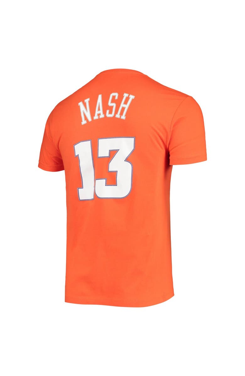 Mitchell & Ness Men's Mitchell & Ness Steve Nash Orange Phoenix Suns Hardwood Classics Stitch Name & Number T-Shirt, Alternate, color, 