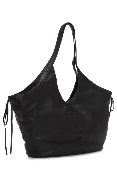 Vince Camuto Cryss Stitch Trim Tote In Black