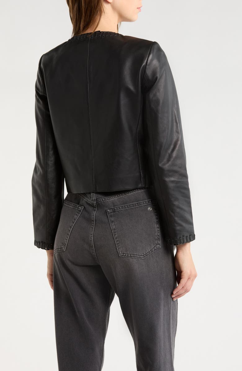 rag & bone Chloe Leather Jacket, Alternate, color, Black