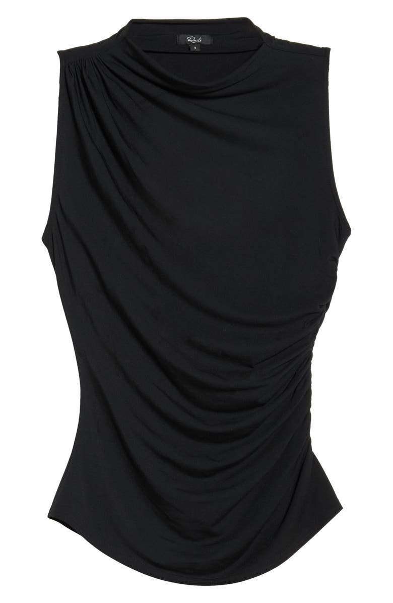 Rails Christen Ruched Sleeveless Top, Alternate, color, Black