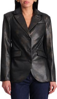 Bagatelle Faux Leather Blazer