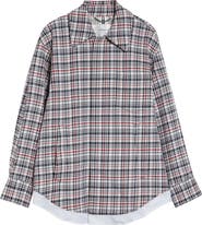 Victoria Beckham Relaxed Plaid Cotton & Virgin Wool Cocoon Shacket