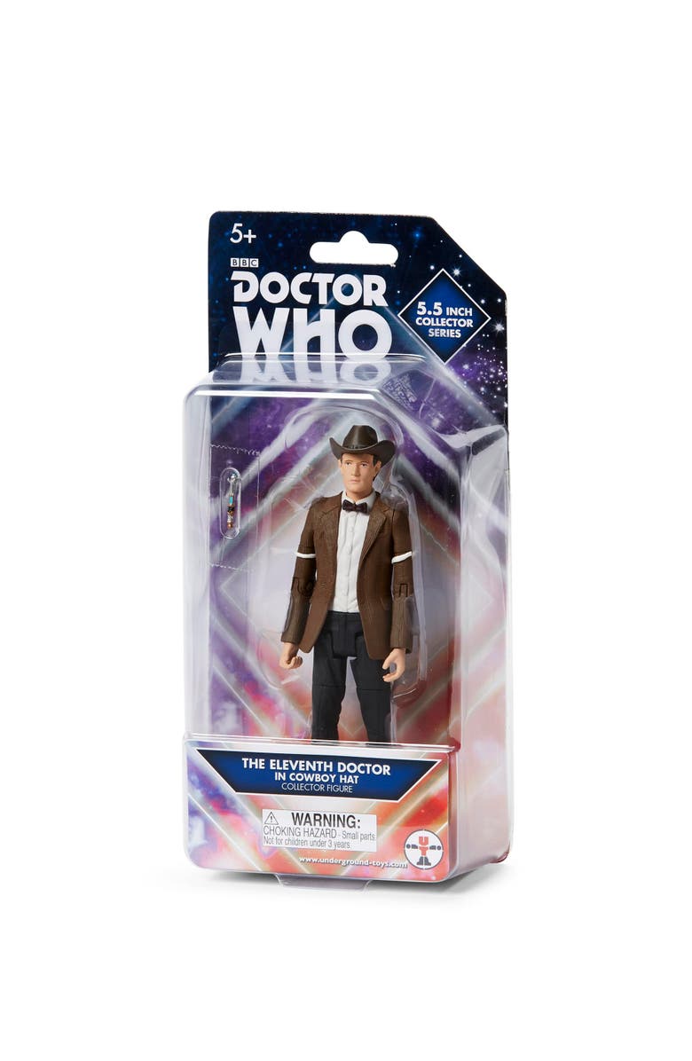Toynk Doctor Who 11th Doctor in Cowboy Hat 5.5" Action Figure, Alternate, color, Brown