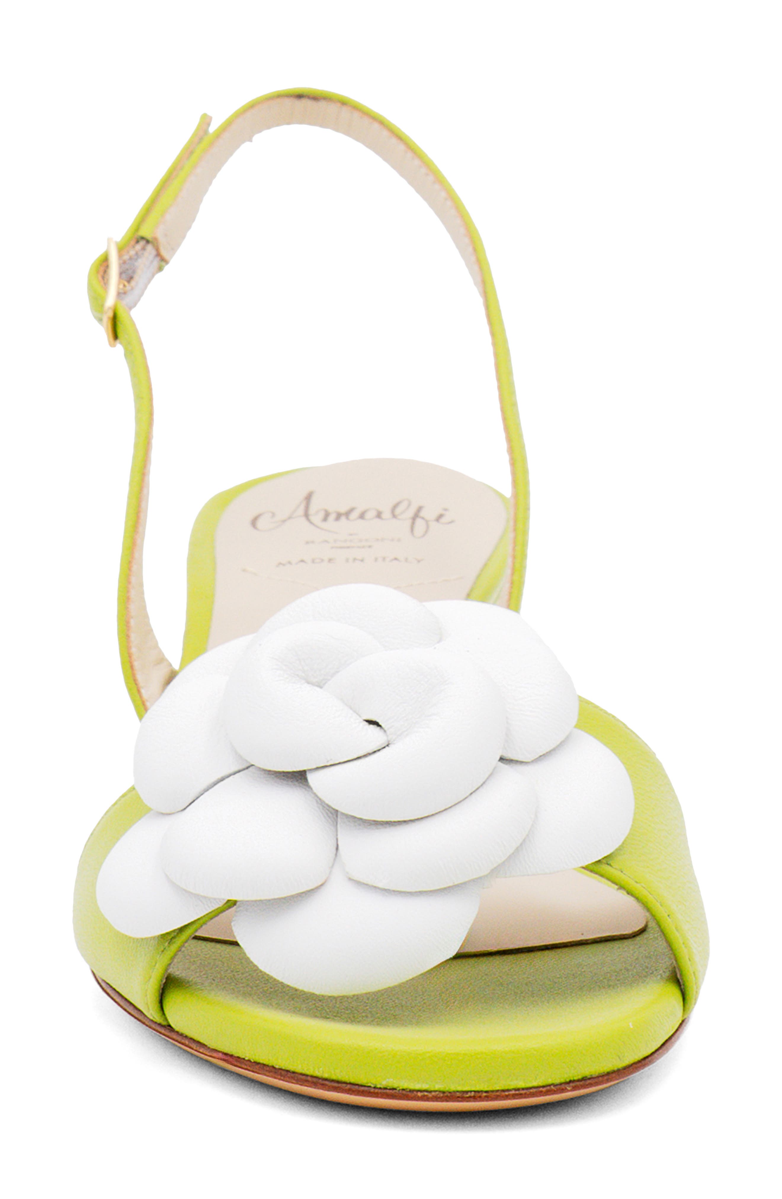 Amalfi by Rangoni Dante Slingback Kitten Heel Sandal, Alternate, color, Apple/ White Parmasoft