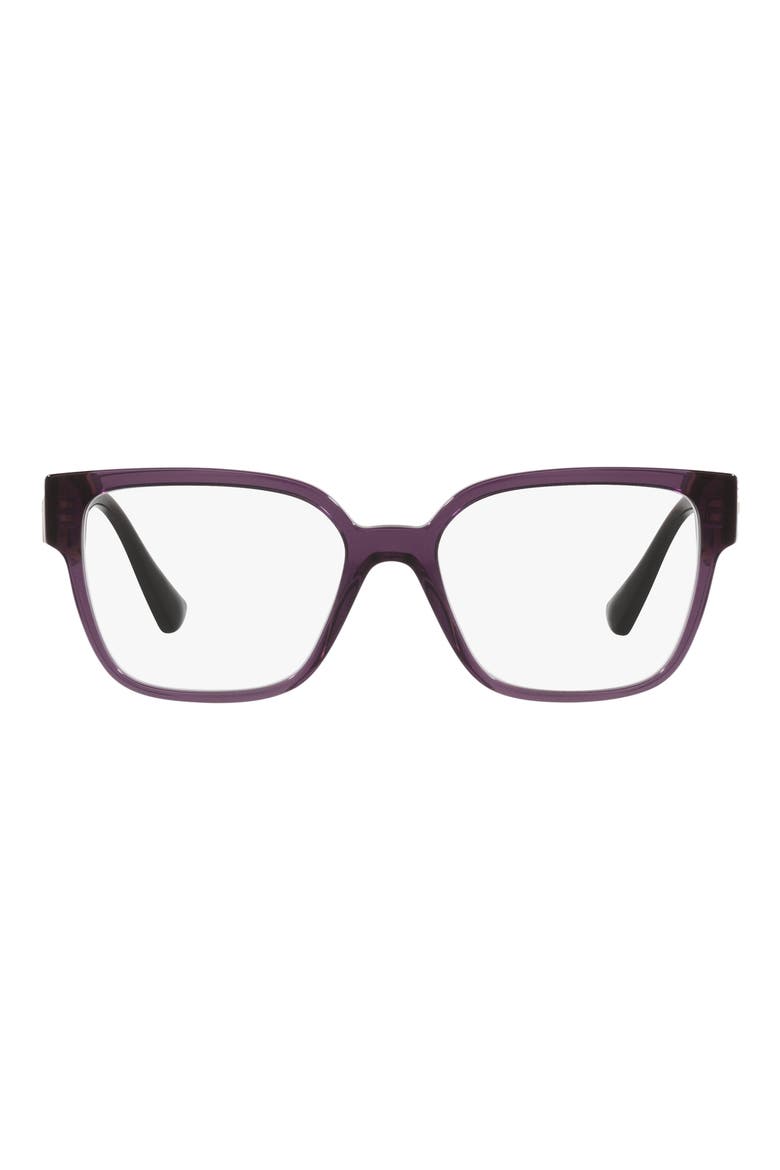 56mm Square Optical Glasses, Main, color, PLUM