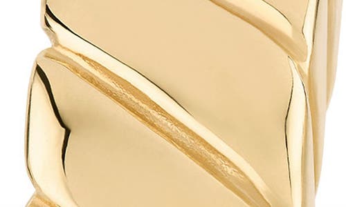 LANA LANA WIDE GROOVED HUGGIE HOOP EARRINGS