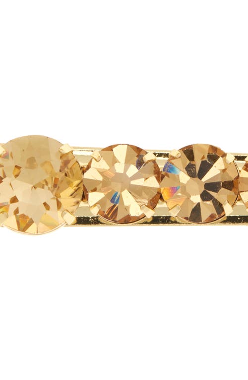 Jennifer Behr Giada Set Of 2 Crystal Embellished Alligator Clips In Golden