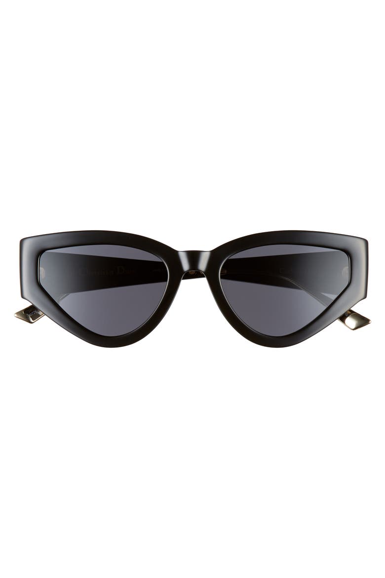 Catstyle1 53mm Cat Eye Sunglasses, Alternate, color, BLACK/ GREY AR