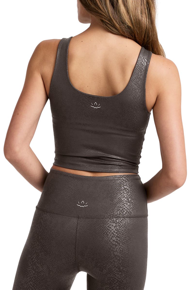 Beyond Yoga PowerShine Crop Tank, Alternate, color, Espresso Viper