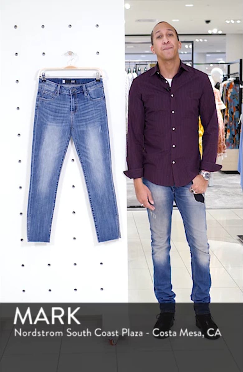 Reese Side Slit Ankle Straight Leg Jeans, sales video thumbnail