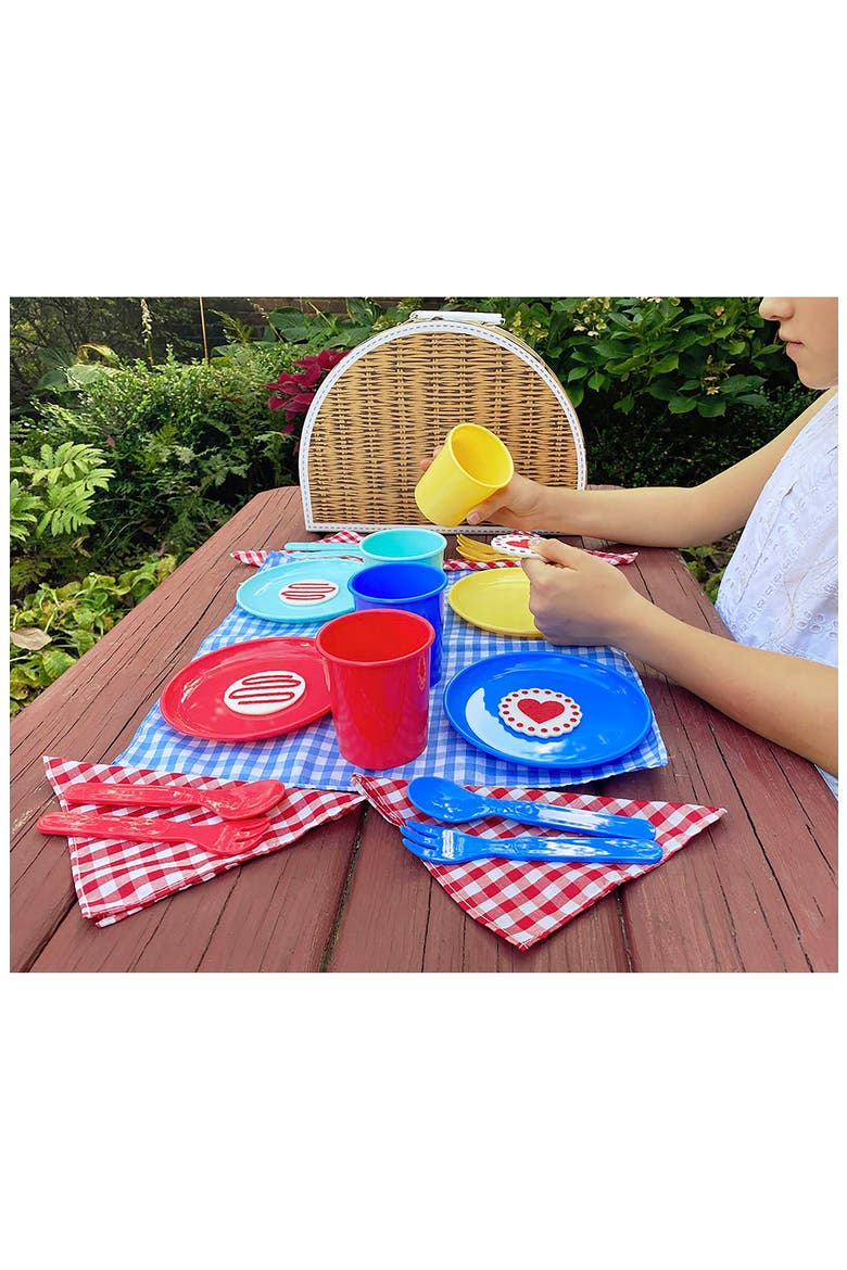 25-Piece Deluxe Picnic Set & Carrying Case, Alternate, color, MULTI