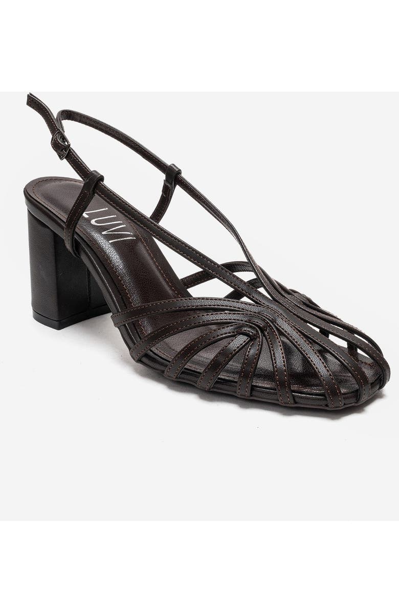 Prologue Shoes Wilda Block Heel Sandal, Alternate, color, Brown