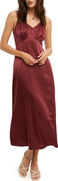 WISHLIST Satin Midi Dress