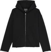 Cult of Individuality Core Raw Hem French Terry Zip Hoodie