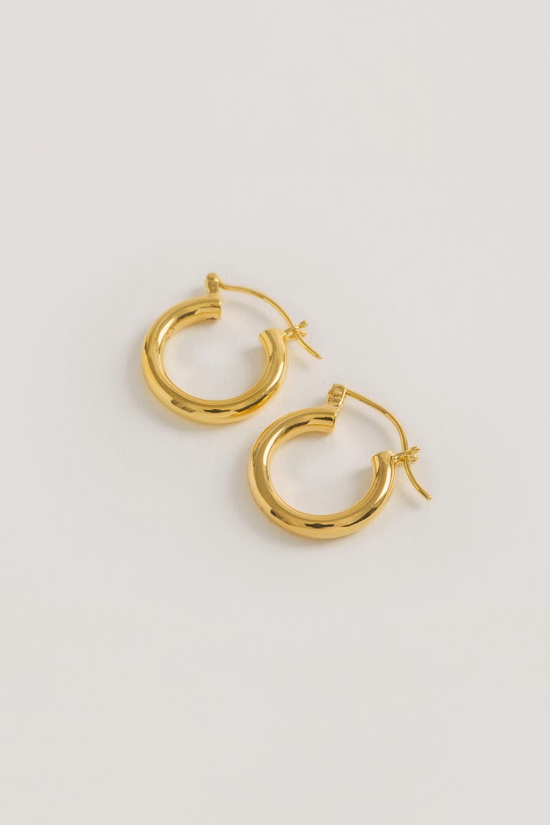 Gold Mini Hoops, Alternate, color, Gold