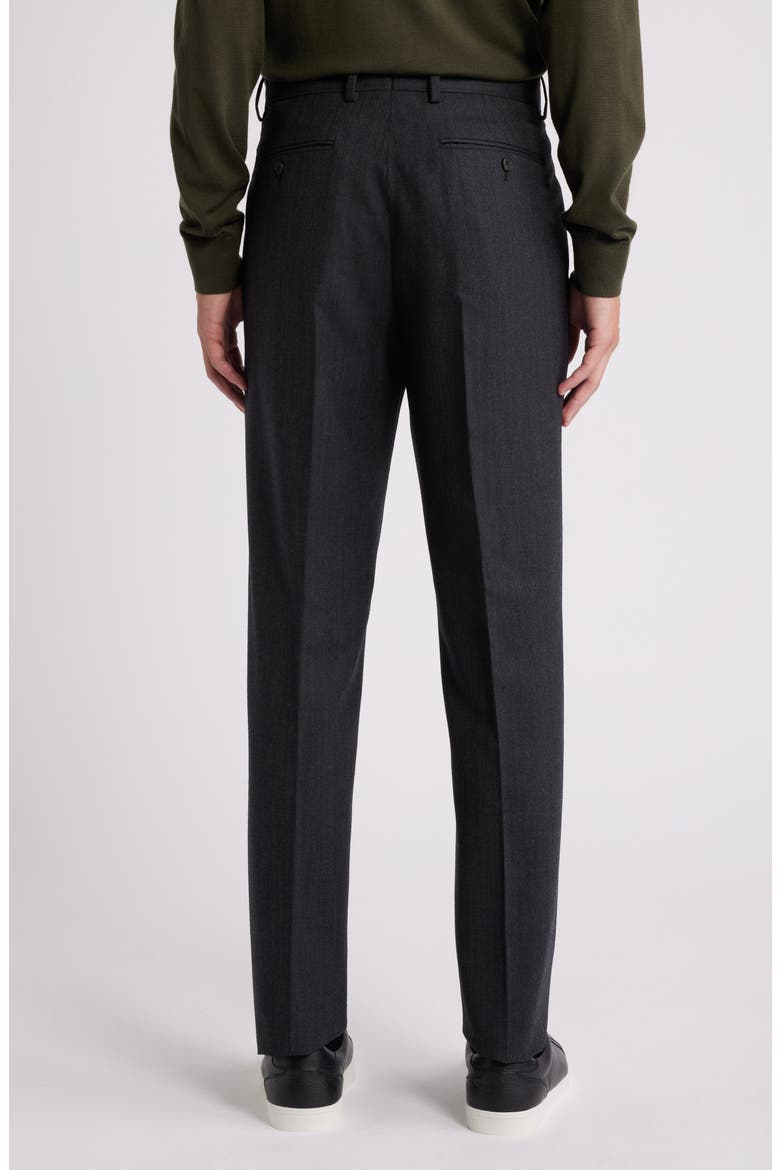 Mayer Herringbone Wool Blend Flannel Dress Pants, Alternate, color, CHARCOAL MULTI
