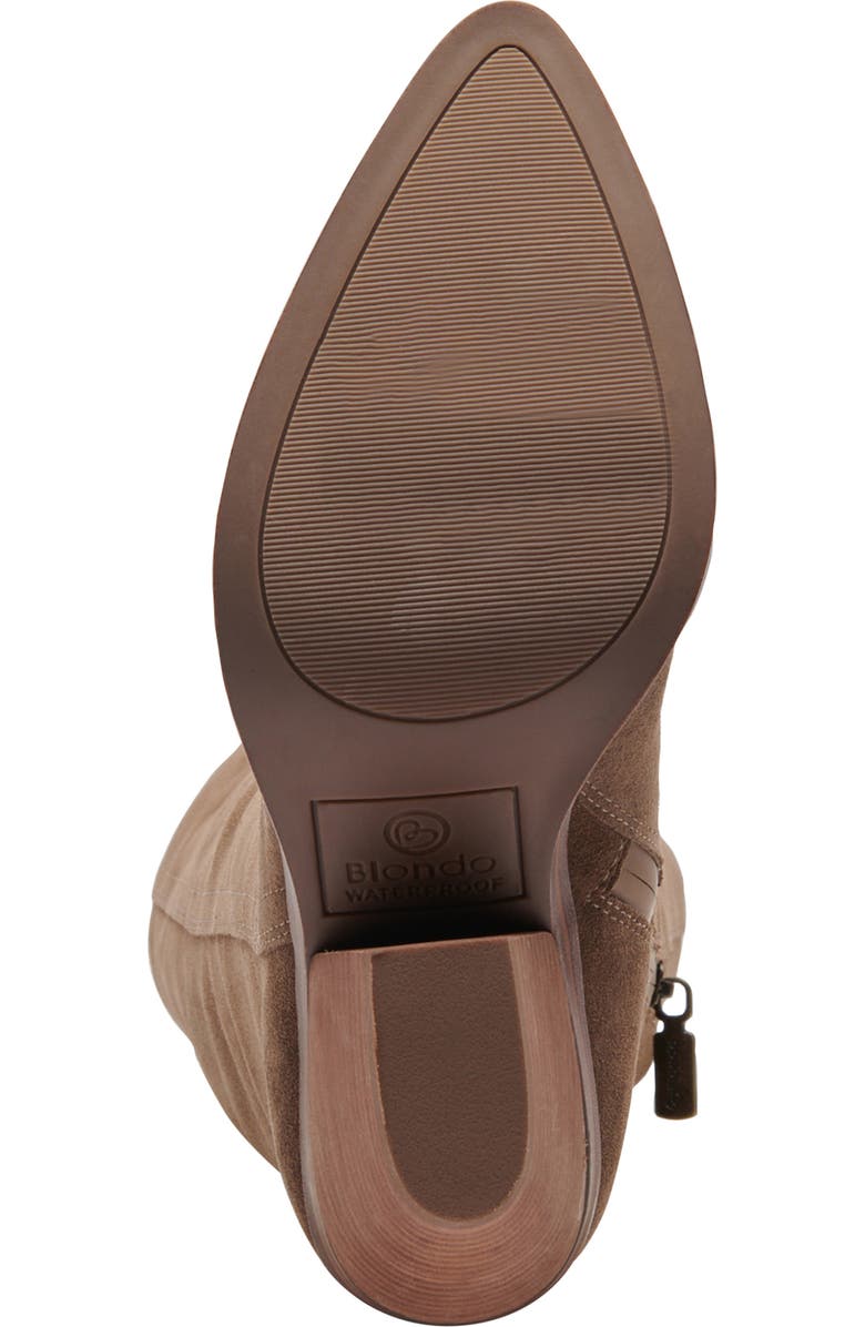 Blondo Wrangle Knee High Waterproof Boot, Alternate, color, Taupe Suede
